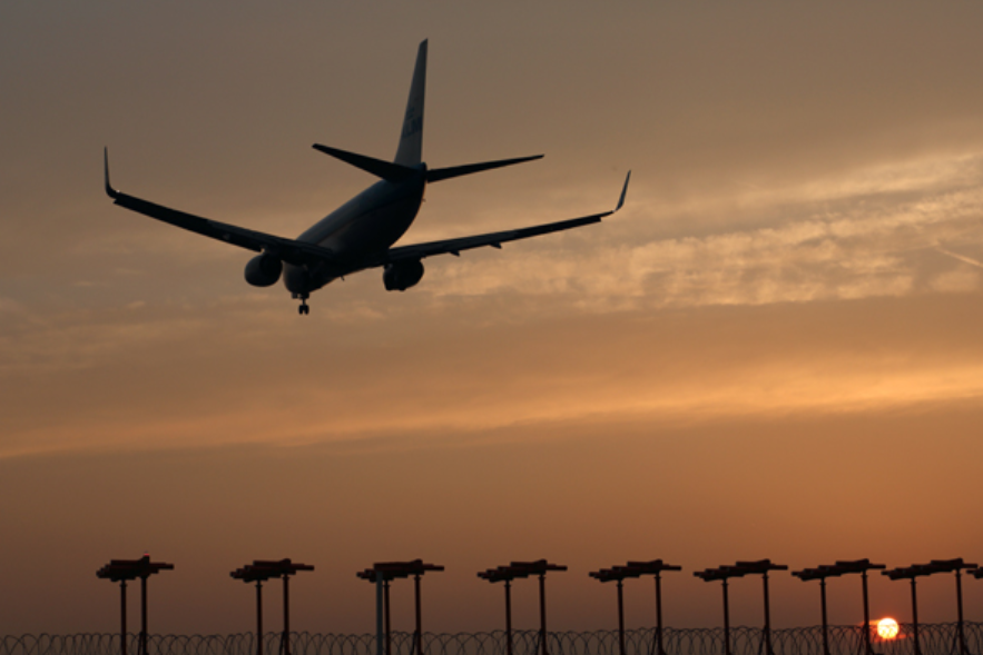 generic 737-800 aircraft sunset