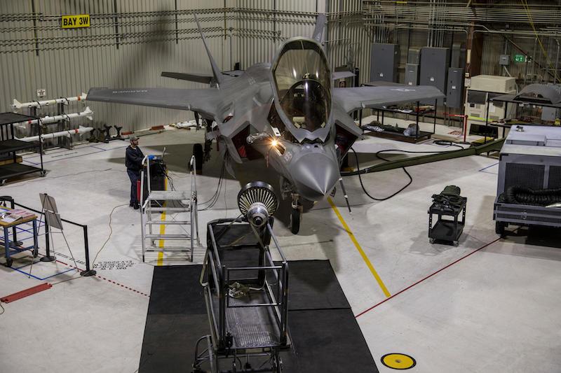 F-35 in hangar