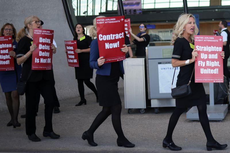 United Airlines flight attendants vote on strike authorization