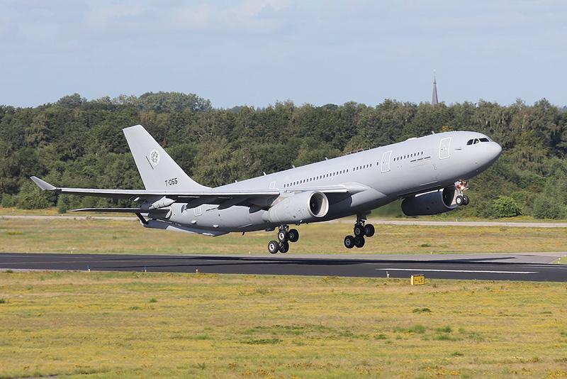 Airbus MRTT taking off from runway