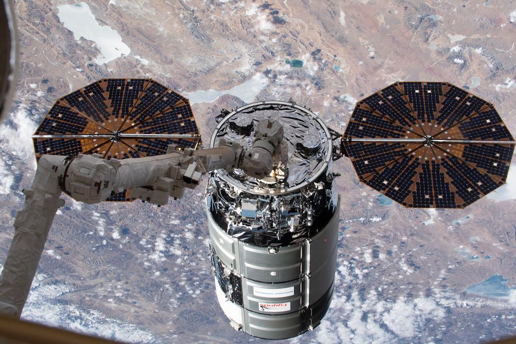 Cygnus spacecraft at the ISS