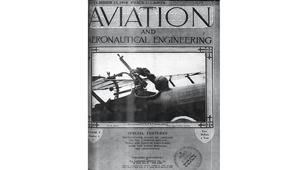 1918 cover of aviation magazine