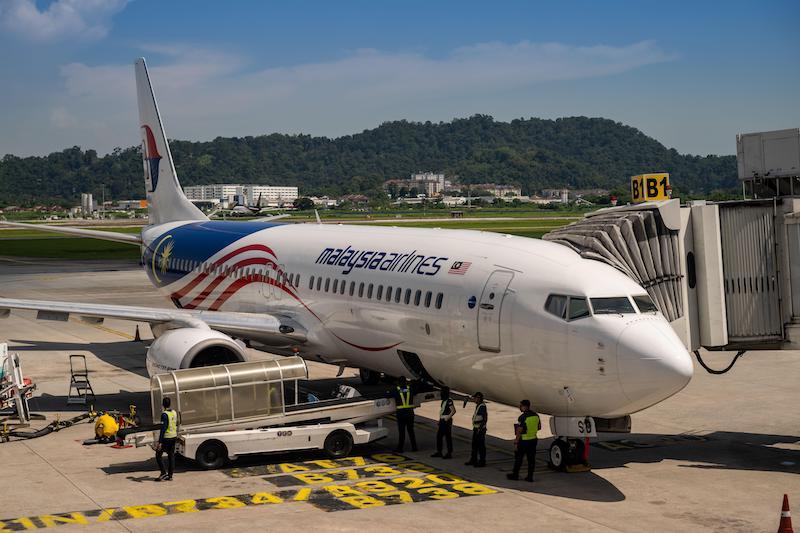 malaysia airlines jet parked