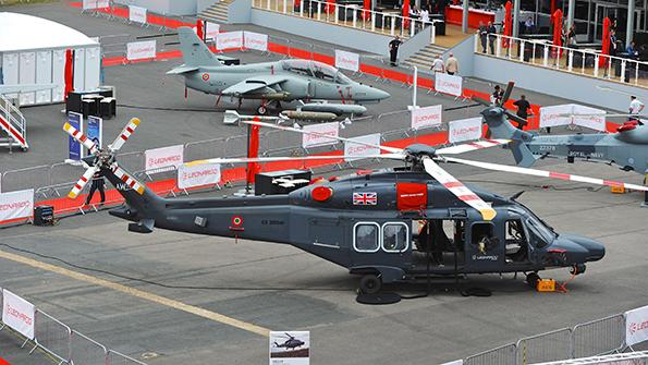 Leonardo AW149 Helicopter at Farnborough Airshow