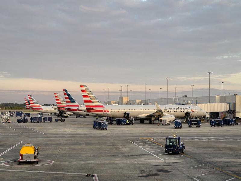 american airlines planes on tarmac