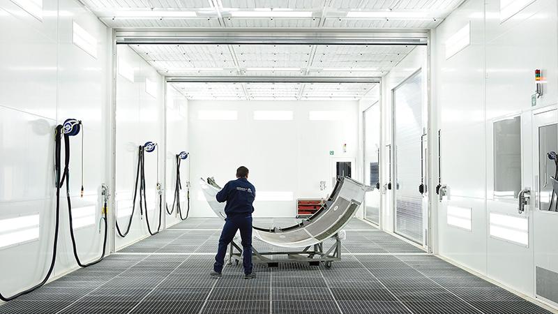 Aircraft maintenance technician in facility