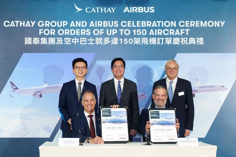 cathay and airbus execs