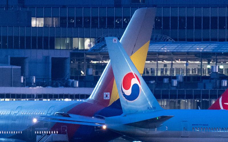 Korean Air, Asiana tails