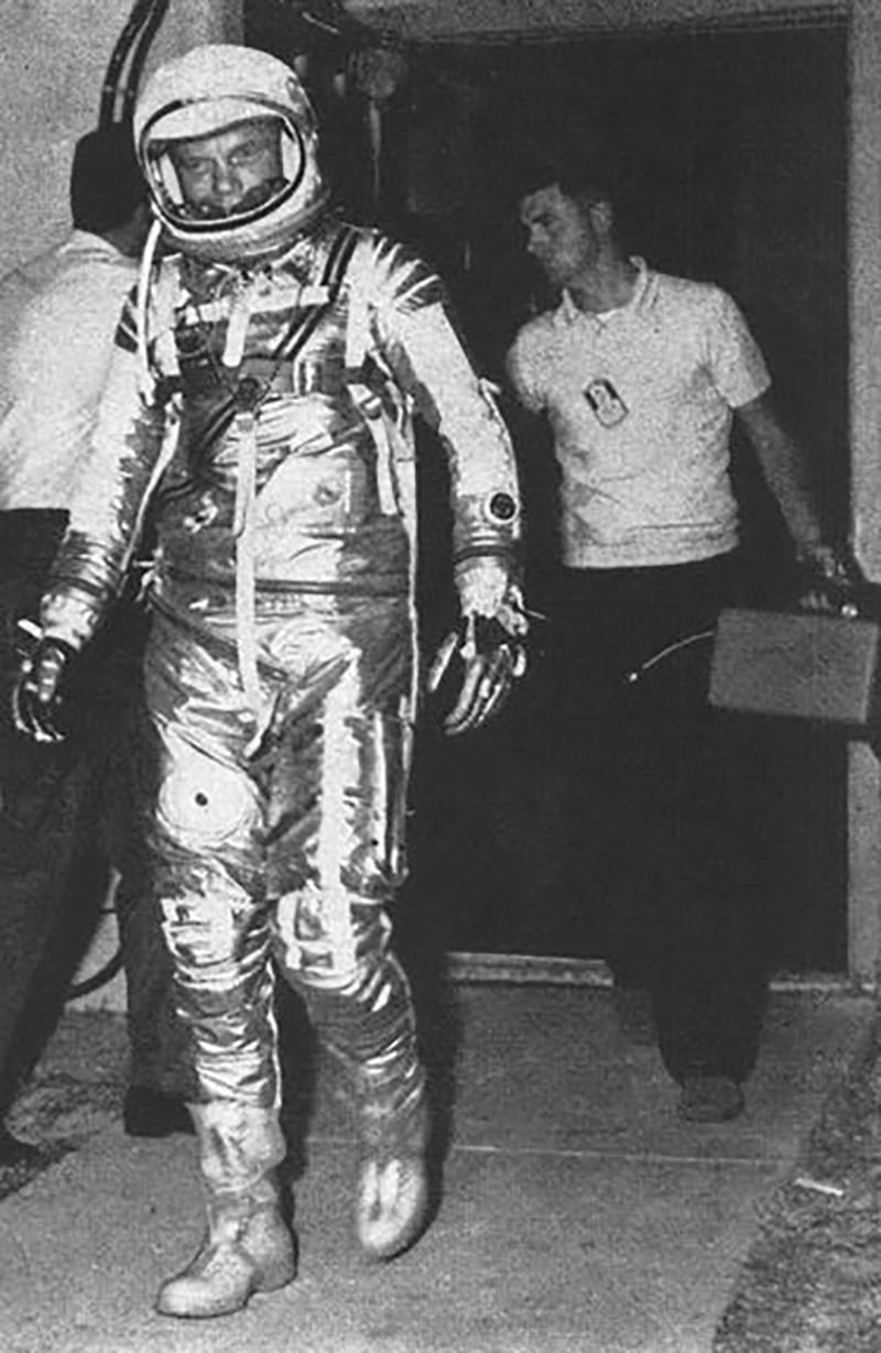 1962: NASA Astronauts John Glenn, Scott Carpenter And Wally Schirra