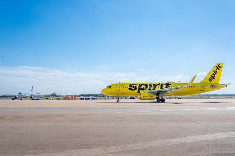 spirit jet on tarmac