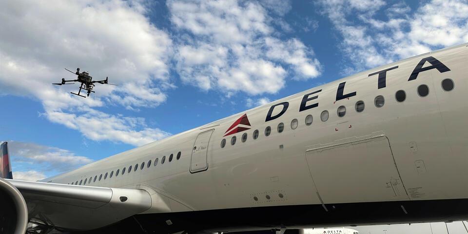 Delta Air Lines drone inspection