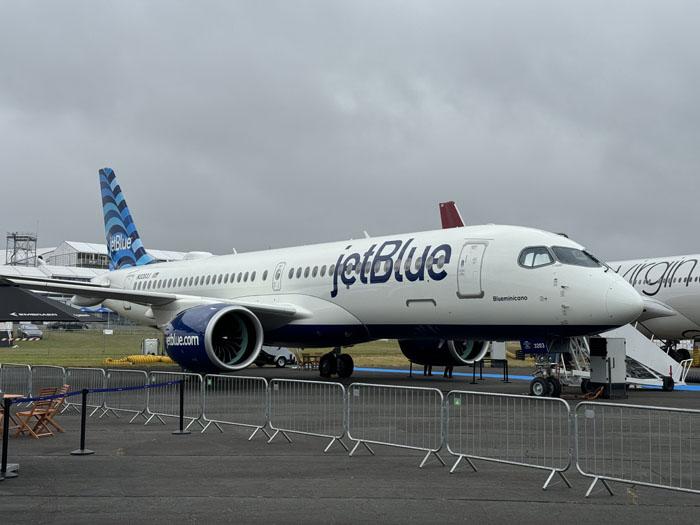 JetBlue A220 at FIA 2024