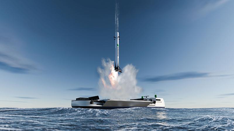 space launch rendering