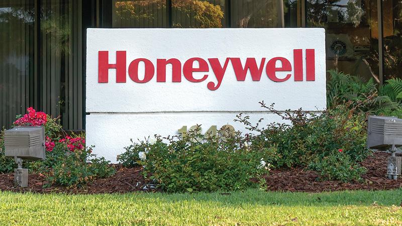 honeywell corporate sign outside company building