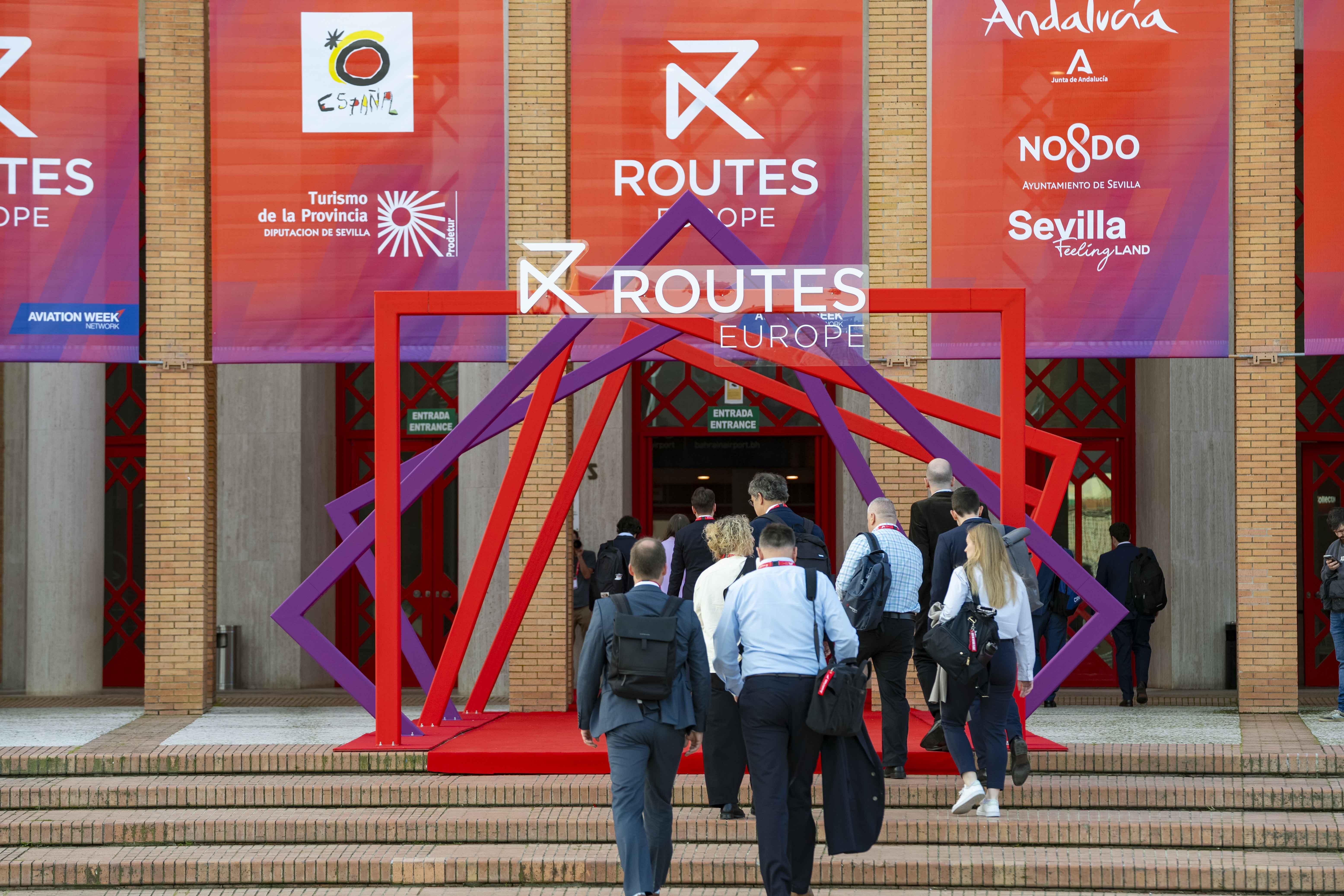 Delegates arrive at the Fibes Conference and Exhibition Centre