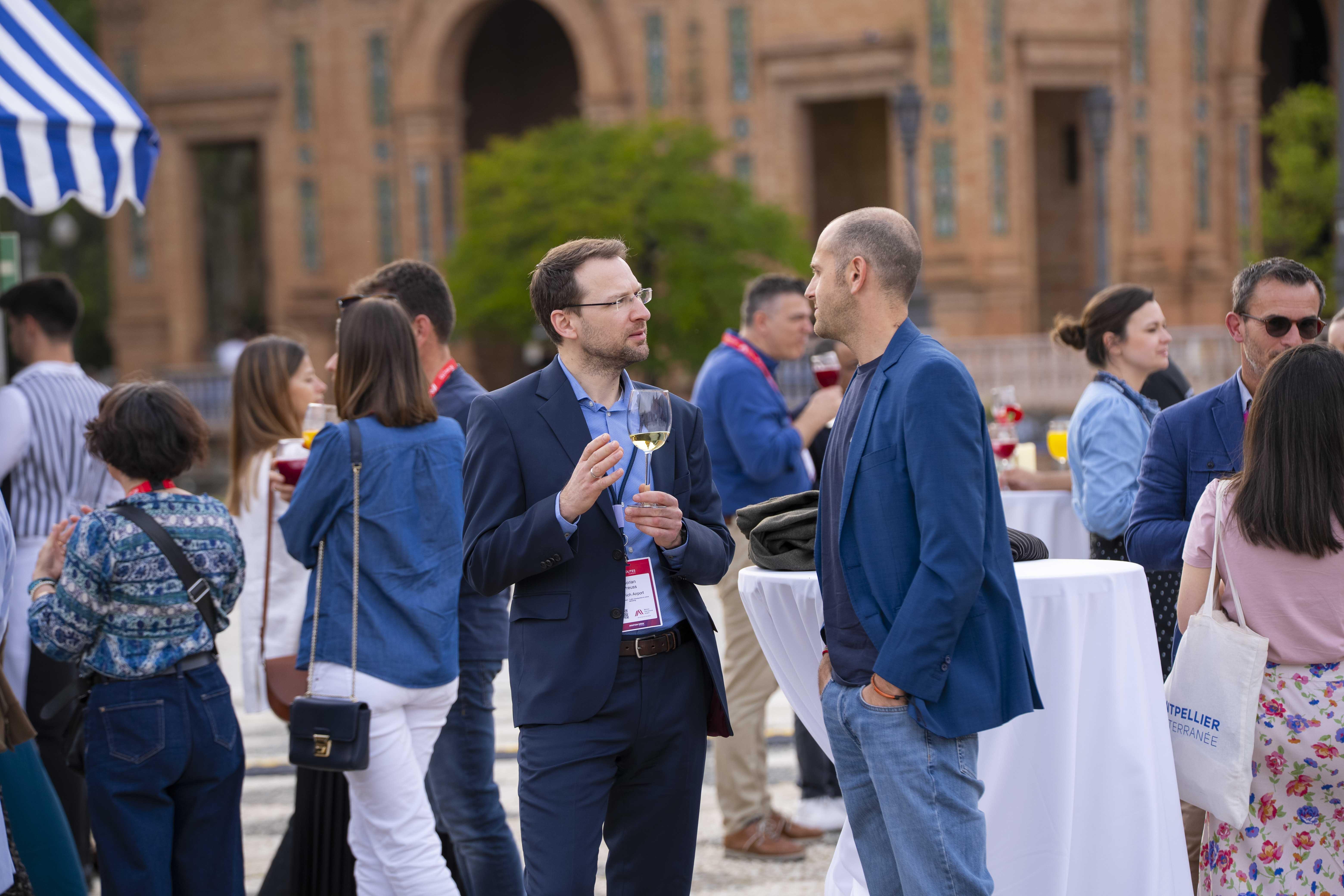 Delegates at the Plaza de España for the Networking Evening