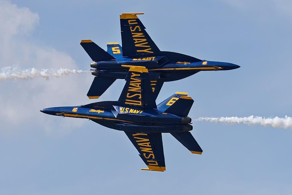 U.S. Navy’s Blue Angels in flight