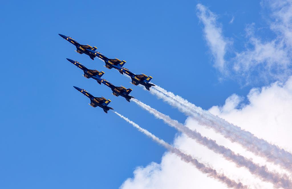 U.S. Navy’s Blue Angels in flight