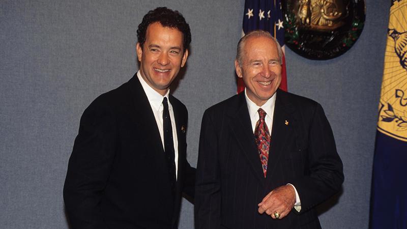Tom Hanks and James Lovell