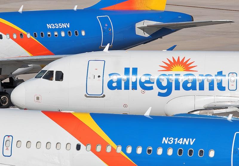 allegiant aircraft on the ground