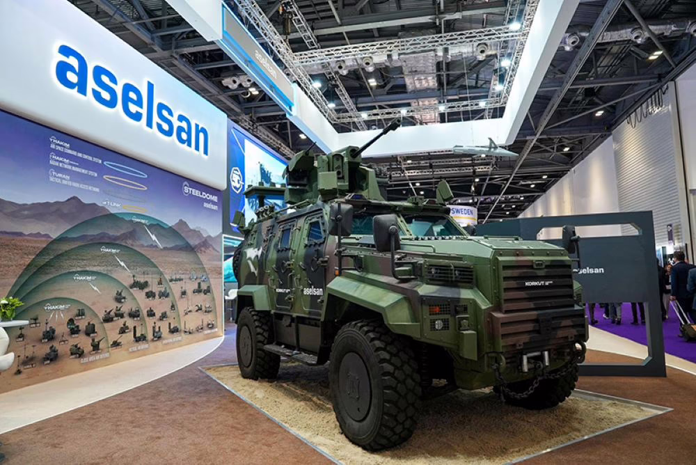 Aselsan Caption: The Korkut 25 self-propelled anti-aircraft system on display at DSEI in London earlier this month.