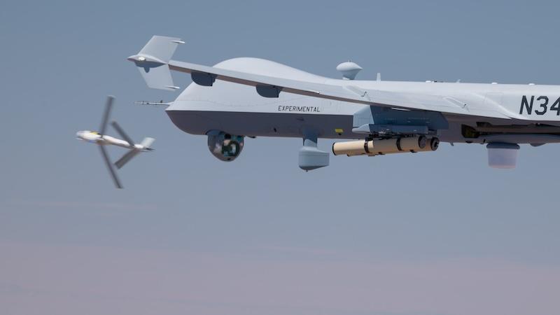 testing of switchblade 600 with MQ-9A Reaper uncrewed air system