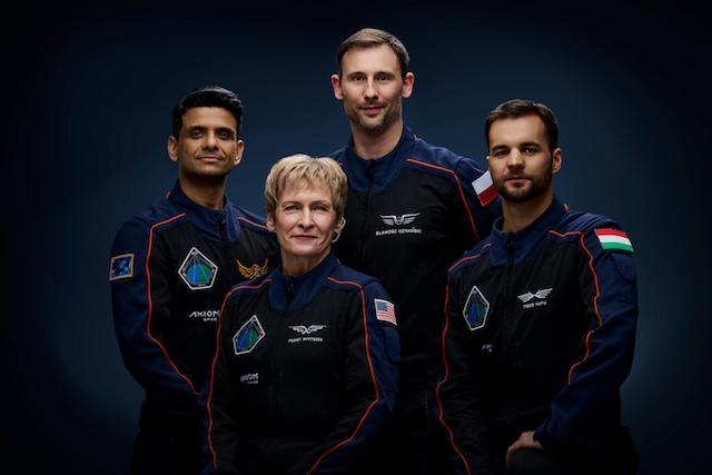 The crew portrait of the Axiom Mission 4 