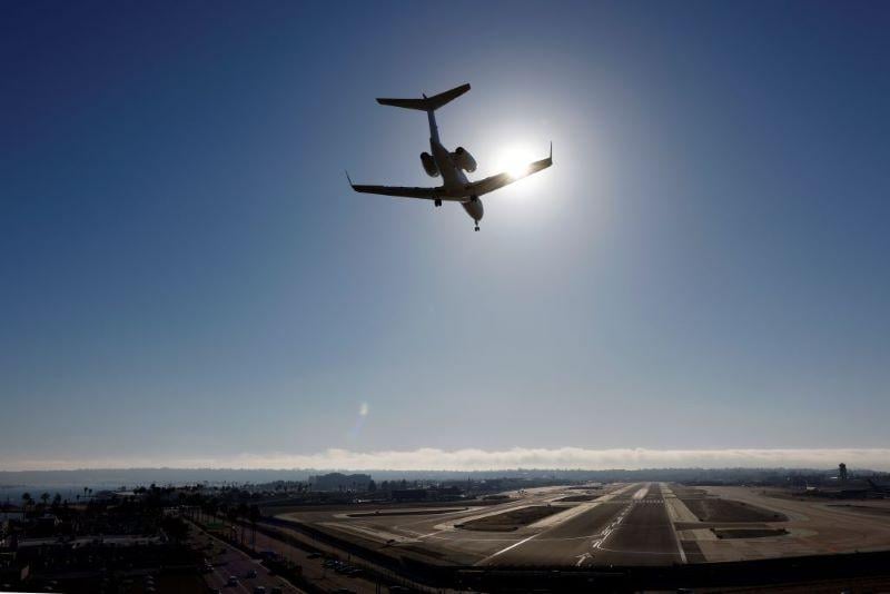 business jet inflight