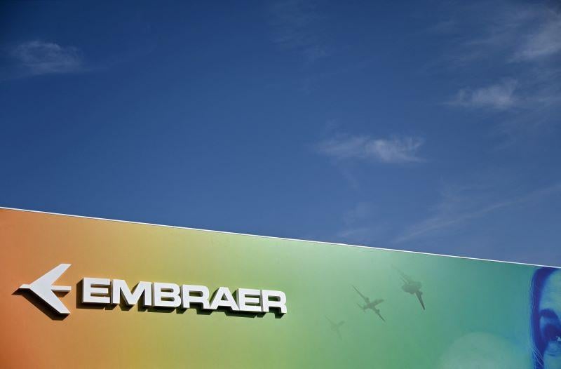 colorful Embraer sign