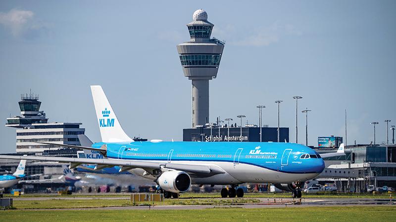 KLM aircraft in Schiphol Airport