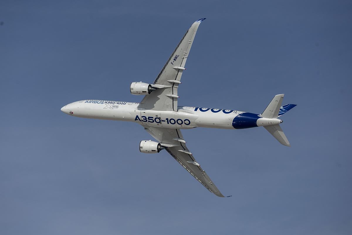Airbus A350 flying display Dubai Airshow 2025