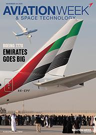 Digital cover of Aviation Week for Nov. 24, 2025