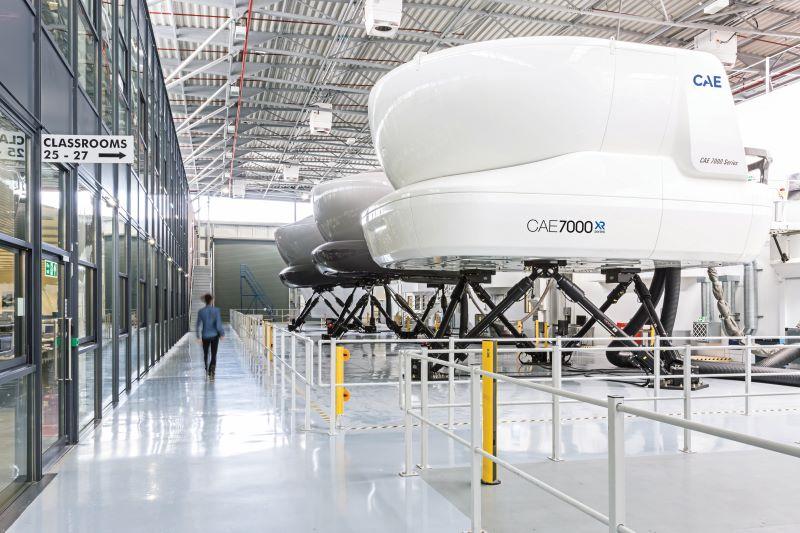 CAE 7000XR-series Level D full-flight simulators are installed in the company’s simulator bay. 