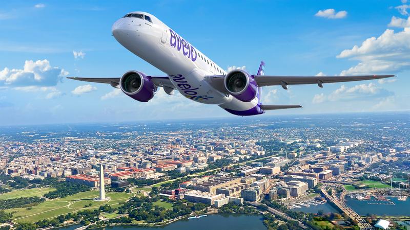 E195-E2 in Avelo livery