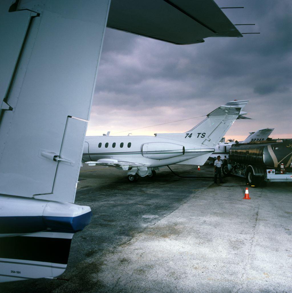Business jets at a show