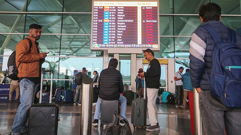 passenger's at IndiGo’s Delhi hub