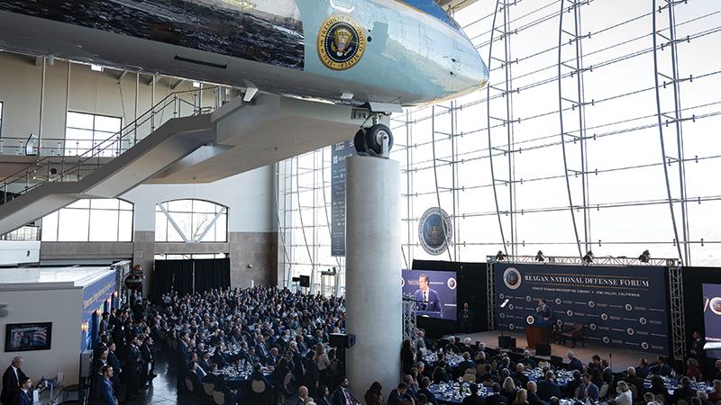 Reagan defense forum audience