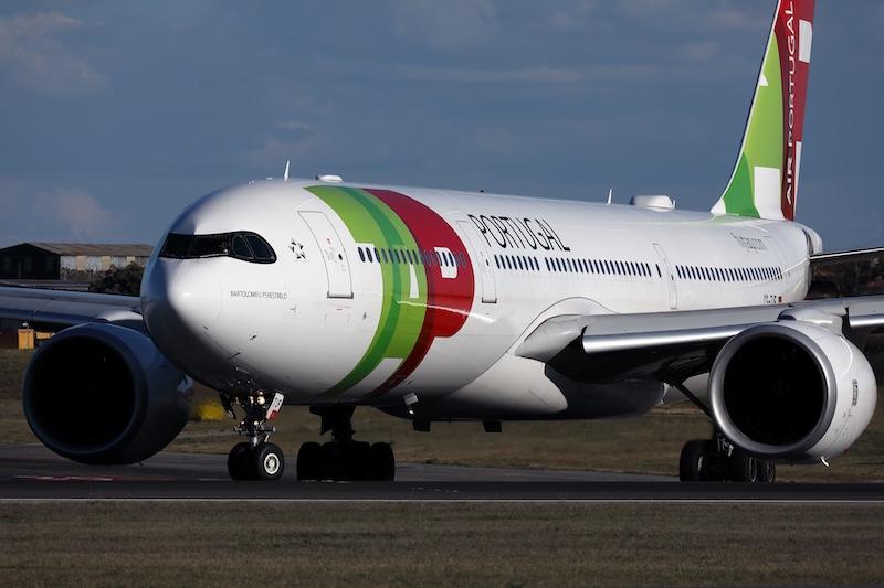 TAP air portugal jet on the ground