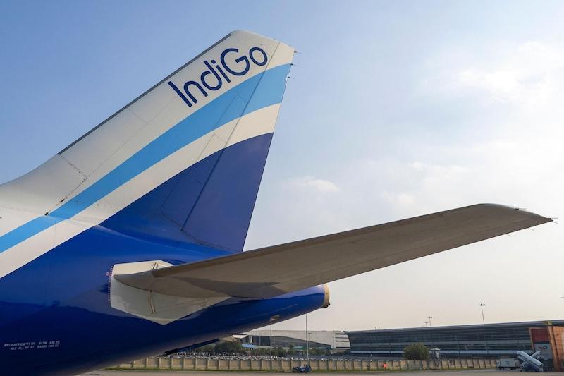 indigo jet tail fin