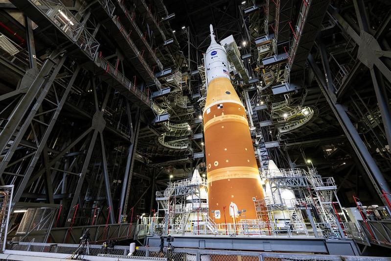  NASA's second Space Launch System rocket and Orion capsule are being prepared to roll out to Launch Complex 39B at the Kennedy Space Center on Jan. 17 for a tanking test ahead of launch possibly in early February. 