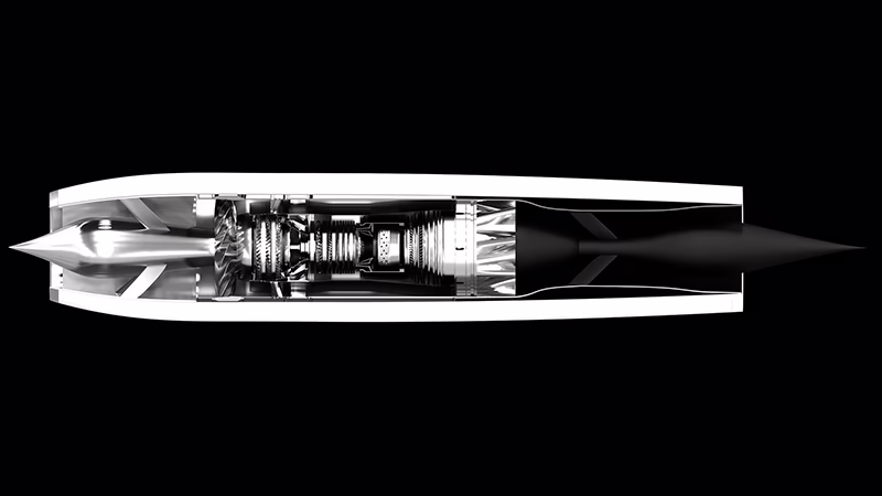 cross-section of Symphony engine in nacelle