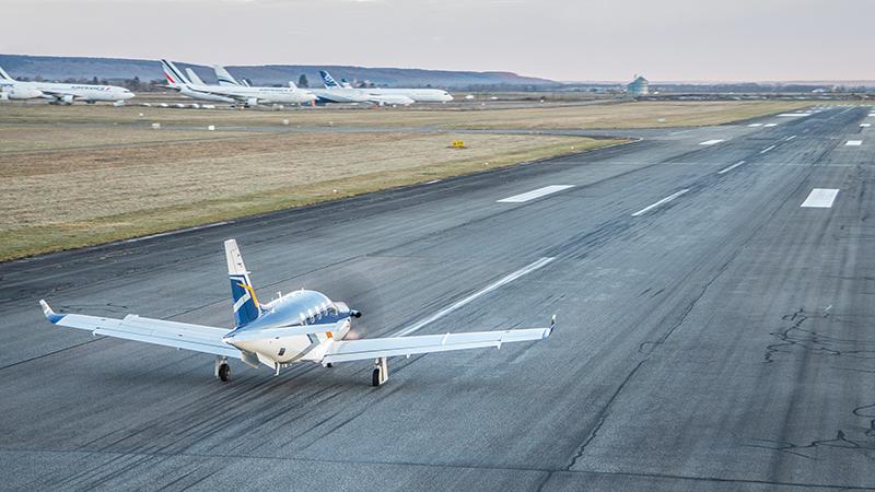 Daher TBM 980 on runway
