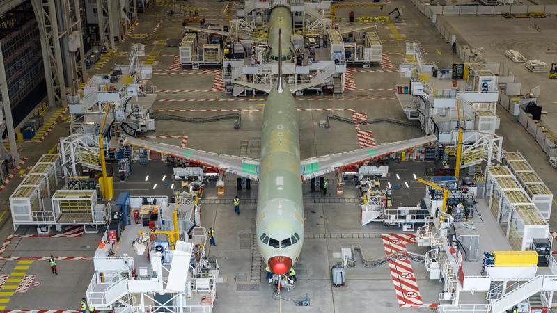 Airbus A320 frame under construction