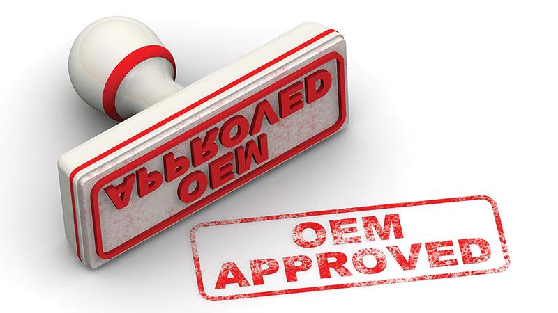 "OEM Approved" stamp