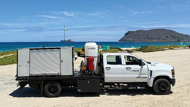 AeroCore Technologies' aircraft engine-cleaning truck