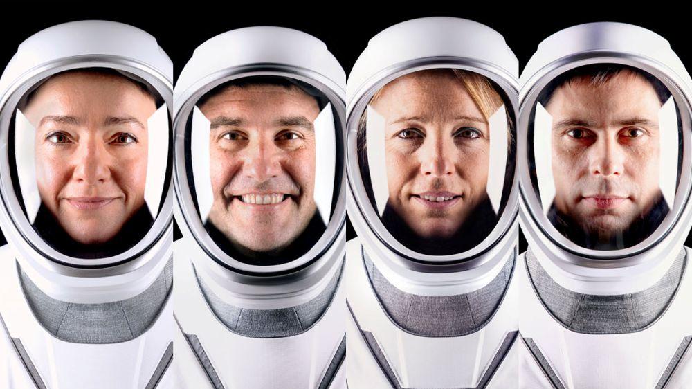 NASA’s SpaceX Crew-12 crew, from left to right, is NASA astronauts Jessica Meir and Jack Hathaway, ESA (European Space Agency) astronaut Sophie Adenot, and Roscosmos cosmonaut Andrey Fedyaev. Credit: SpaceX
