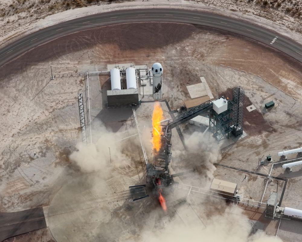 Blue Origin  Caption:  New Shepard flight 38 on Jan. 22 will be the company's last for at least two years. 