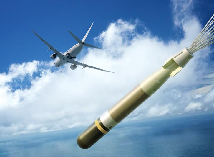 Rendering of the Mk. 54 Mod 2 advanced lightweight torpedo. Credit: Northrop Grumman.