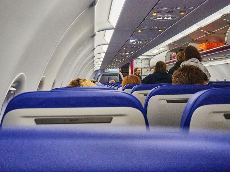 passengers in an airplane