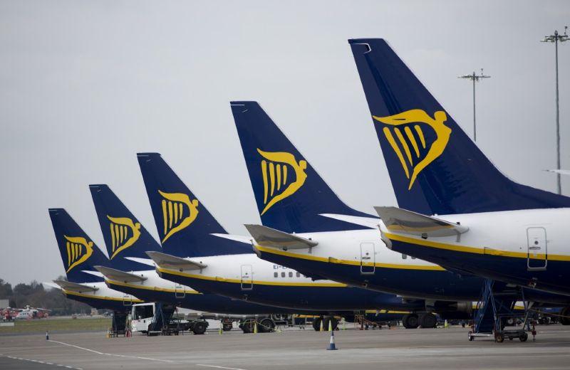 Ryanair aircraft tails at Dublin Airport